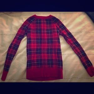 Festive plaid sweater!